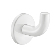 4043EW-Percha individual acero inoxidable blanco, modelo corto