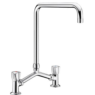 Grifo mezclador 2 orificios de repisa - 45 l/min