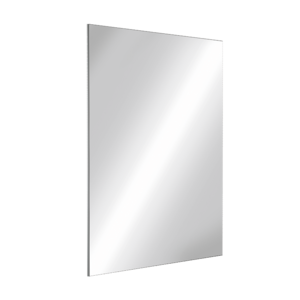 Espejo rectangular de acero inoxidable, H. 600mm