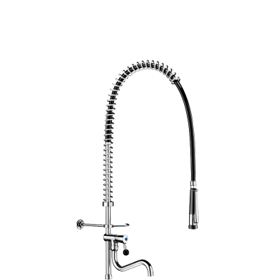 Conjunto de prelavado negro sin grifería con columna corta