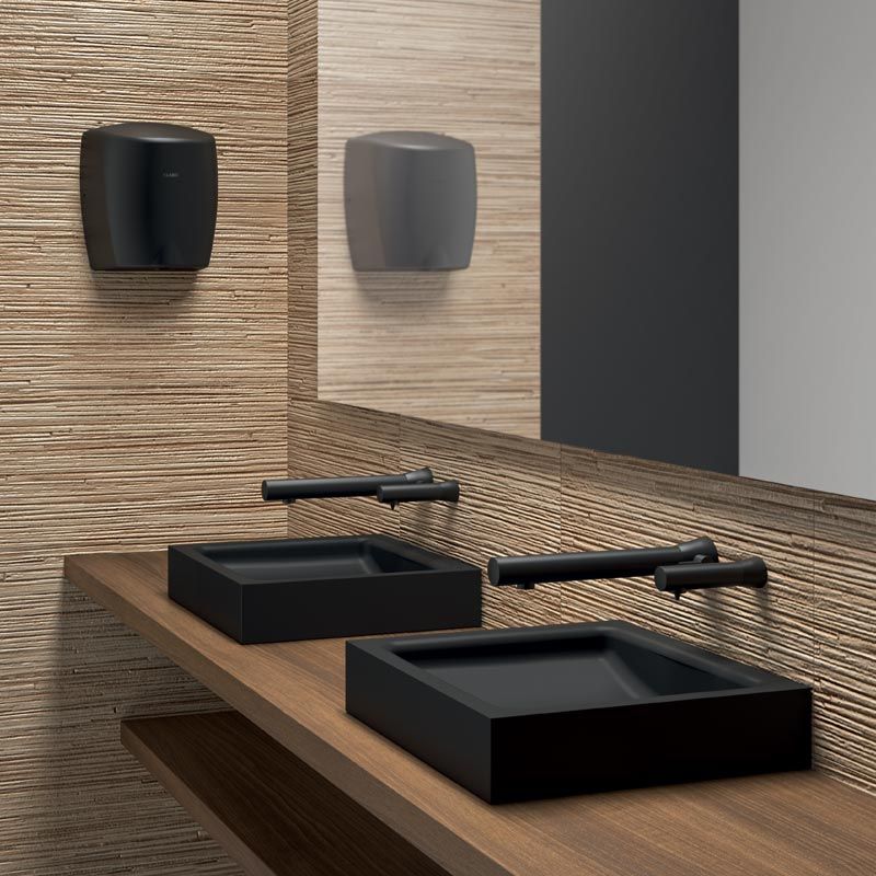 BATHME NIZA Encimera de Baño con Lavabo SOLID SURFACE Negro Mate Color Roble