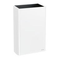 510465W-Papelera acero inoxidable rectangular mural, 20 litros
