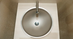 Lavabo sobre encimera de acero inoxidable RAVA