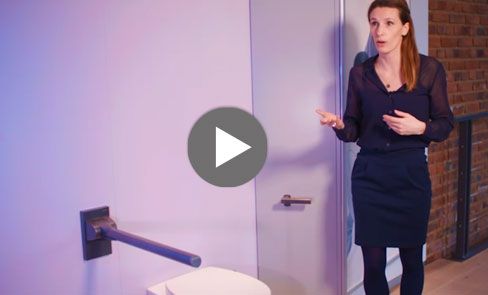 Descubra en vídeo la barra de apoyo abatible Be-Line®, en el aire del diseño para todos